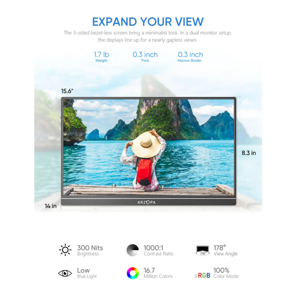 Eksterni prenosni monitor 15,6'' S1 FHD - 223739