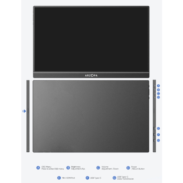 Eksterni prenosni monitor 15,6'' S1 FHD - 223739