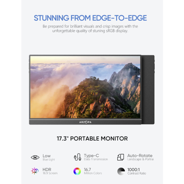 Eksterni prenosni monitor 17,3'' A1M FHD 100%RGB - 223740