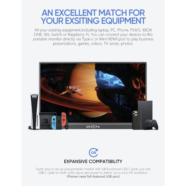 Eksterni prenosni monitor 17,3'' A1M FHD 100%RGB - 223740