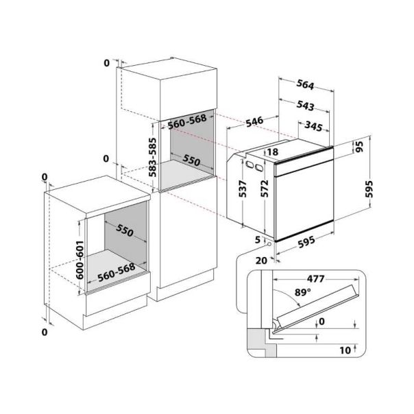 WHIRLPOOL Ugradna rerna AKZM 8480 NB - ELE01567