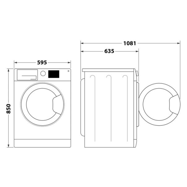 WHIRLPOOL Mašina za pranje i sušenje veša FFWDD1076258 - ELE02832