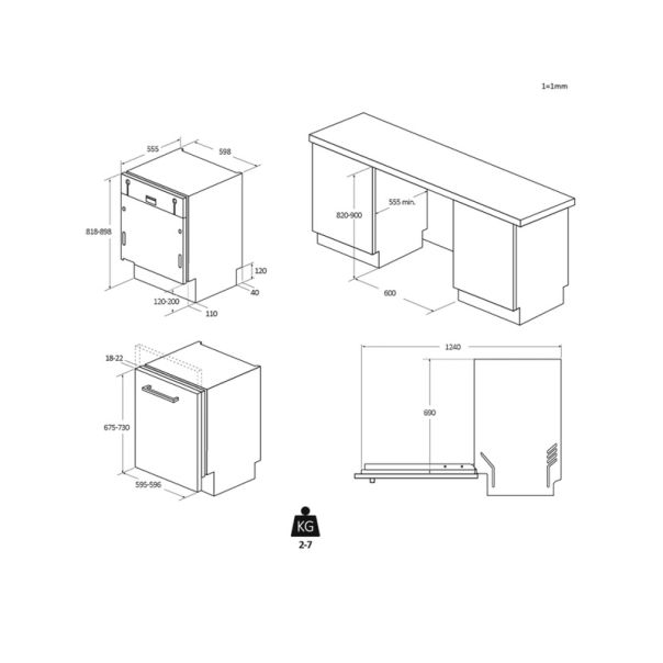 HOOVER Ugradna mašina za pranje sudova HI 3E9E0S - ELE02841