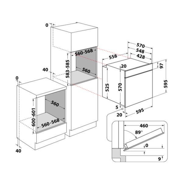 WHIRLPOOL Ugradna rerna OMSK58HU1SX - ELE02899