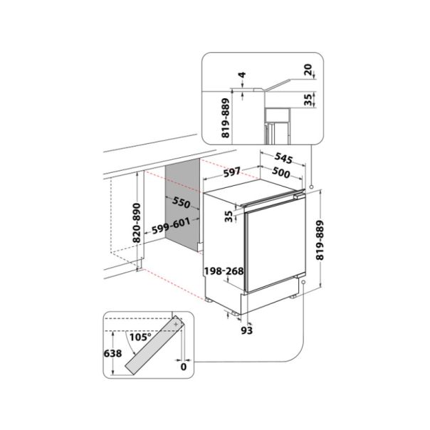 WHIRLPOOL Ugradni frižider  WBUL021 - ELE02902
