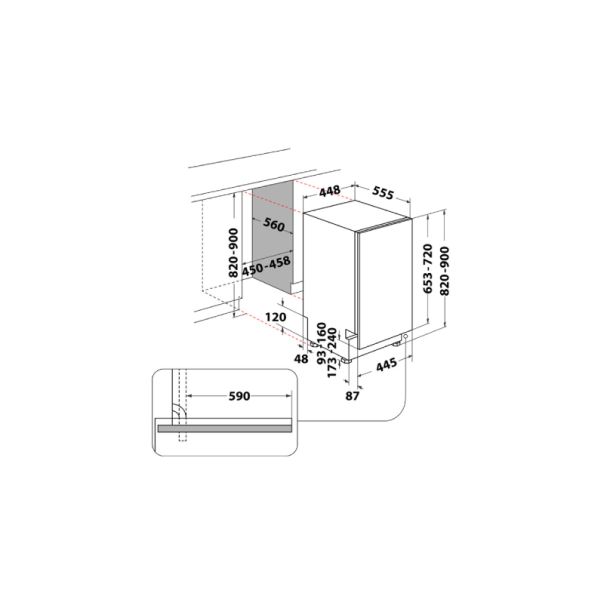 WHIRLPOOL Ugradna mašina za pranje sudova WH6IB10BS7LA0 - EP2716731