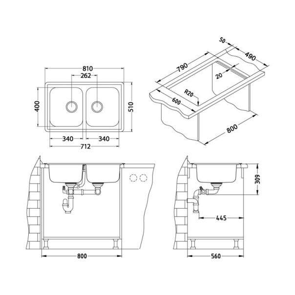 ALVEUS Sudopera Elegant 40 fi 90 polu sjaj - 1009383