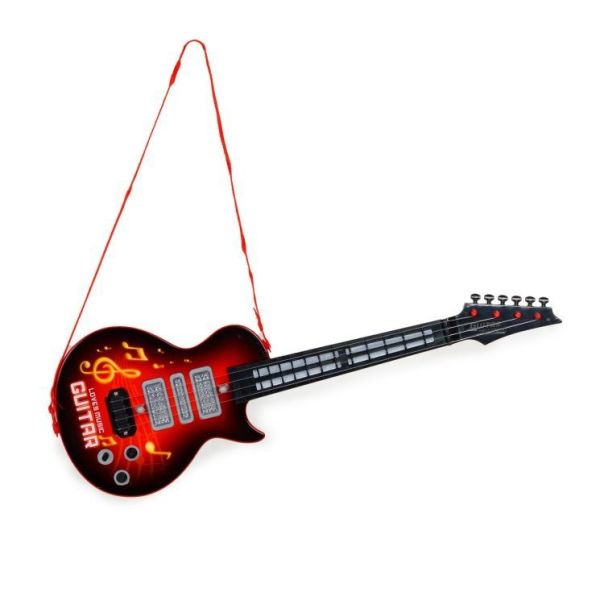 ECO TOYS Električna gitara za decu sa melodijama, crvena - HC566237-RED