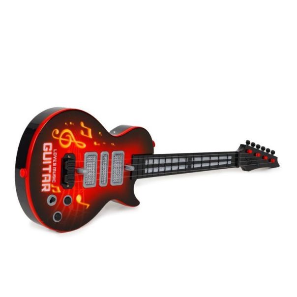 ECO TOYS Električna gitara za decu sa melodijama, crvena - HC566237-RED
