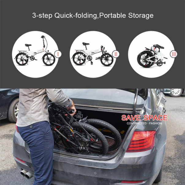 Samebike Elektricni bicikl 20LVXD30-II beli - 619059