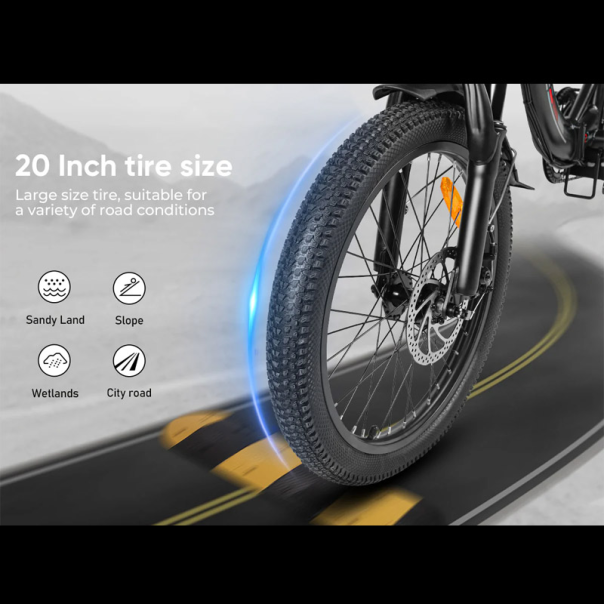 Samebike Elektricni bicikl CY20 beli - 621947