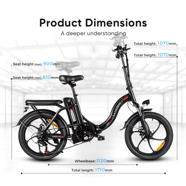 Samebike Elektricni bicikl CY20 beli - 621947