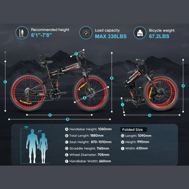 Samebike Elektricni bicikl L026-PLUS beli - 619052