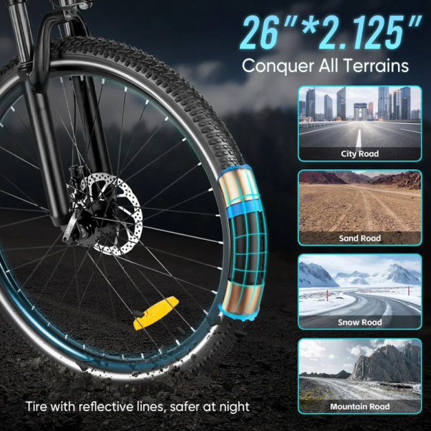 Samebike Elektricni bicikl RS-A01 Men beli - 617430