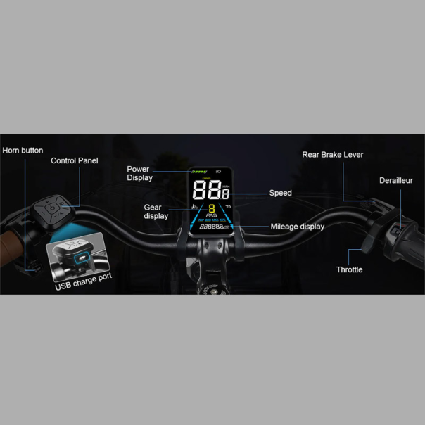 Samebike Elektricni bicikl RS-A07 beli - 615447