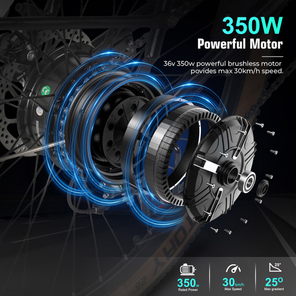 Samebike Elektricni bicikl TDE10L beli - EP3101193