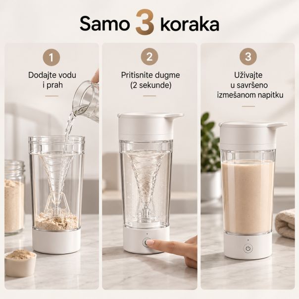 Električni šejker, 650 ml, USB-C punjenje - EP3231594