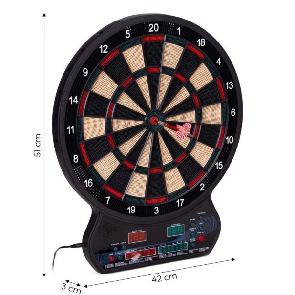 MULTIGARDEN Elektronski pikado 42 cm sa lcd ekranom, 27 igara, set sa 12 pikada - EP2752045