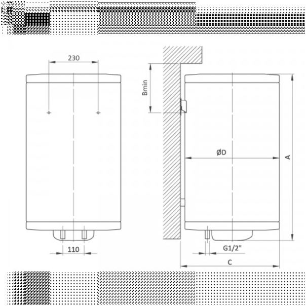 ELIT Bojler 80L emajlirani kazan E8044 - 1238-1