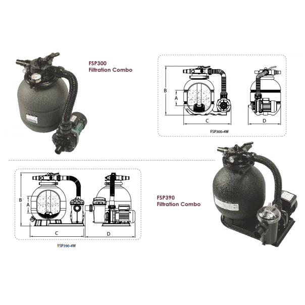 Emaux Filter set FSU Ultra 5m3/h - 1811-1