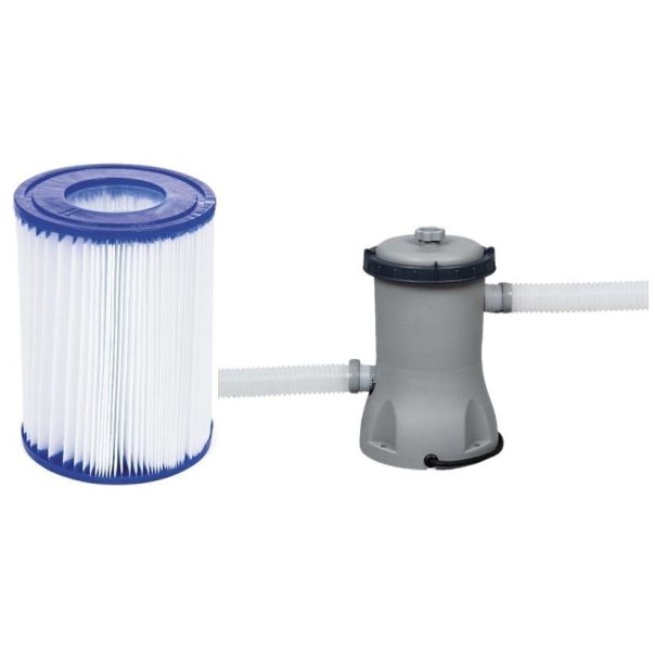 BESTWAY Bazen sa metalnim okvirom, merdevinama i filter pumpom 427x107cm Steel Pro max wood - 3941