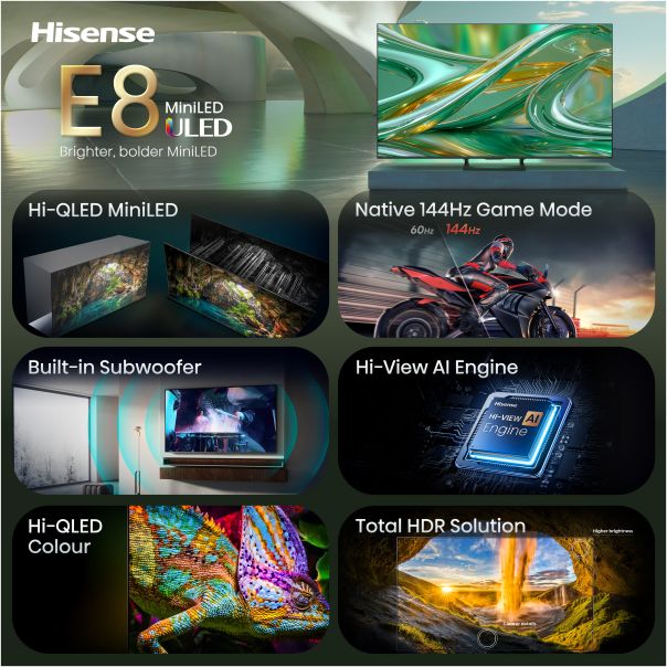 HISENSE Televizor 75E8S, Ultra HD, Smart - EP3192975