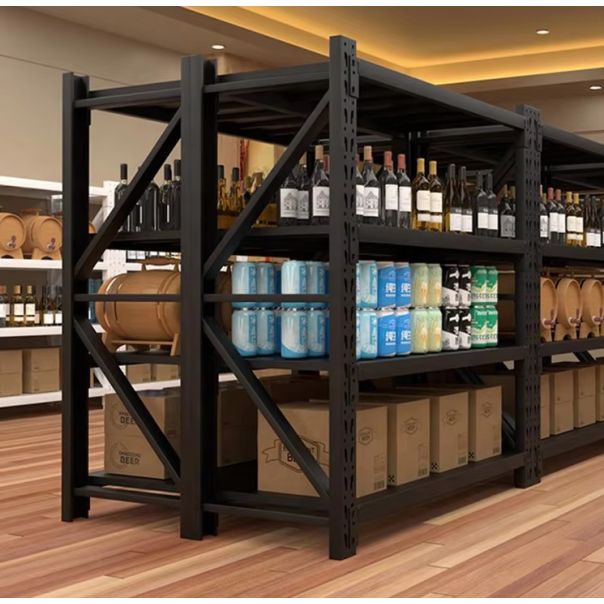 ePRO metalna montažna polica professional 200x200x60cm, metal-metal, 1.200kg (4x300kg) crna - EP2862518