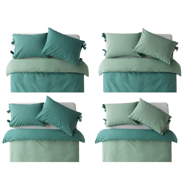 DORMEO Essentials set posteljine,zelena, 140X200cm - 110084854-1