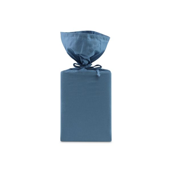 DORMEO Essentials čaršav sa lastišem,plava, 90X200cm - 110084949-1