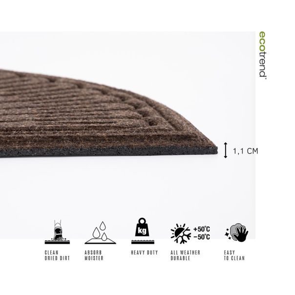 MULTY HOME Otirač polumesec 60x90mm braon - EU5000012