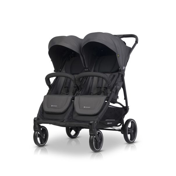 EUROCART Kolica za blizance Doblo iron, crna - W-EU-DOBLO-IR