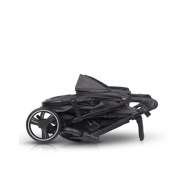 EUROCART Kolica za blizance Doblo iron, crna - W-EU-DOBLO-IR