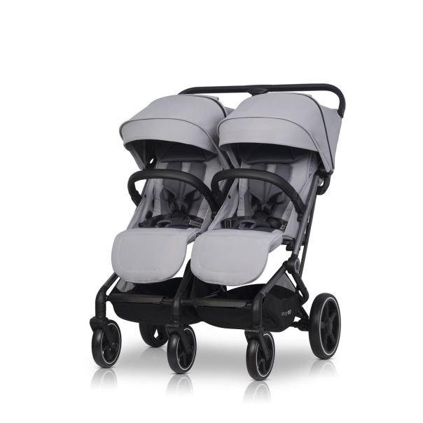EUROCART Kolica za blizance Easy go echo sage, siva - W-EA-ECHO-CG