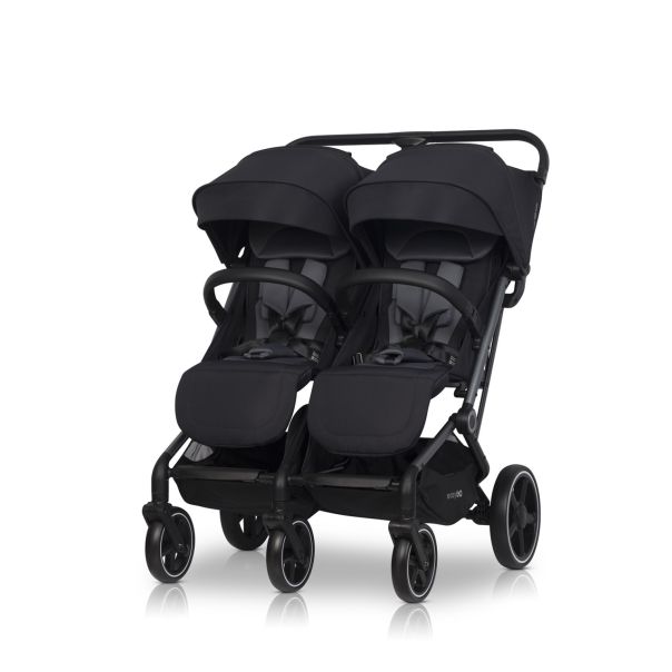 EUROCART Kolica za blizance Easy go echo sage, crna - W-EA-ECHO-EB