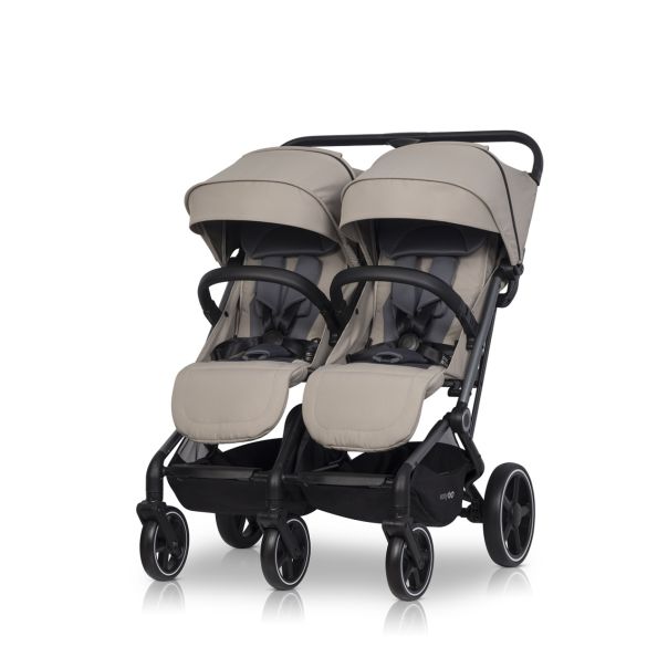 EUROCART Kolica za blizance Easy go echo sage, bež - W-EA-ECHO-SB