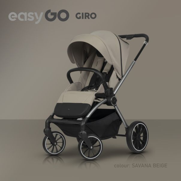 EUROCART Kolica za bebe 2u1 Easy Go Giroc Savana, bež - W-EA-GIRO-SB