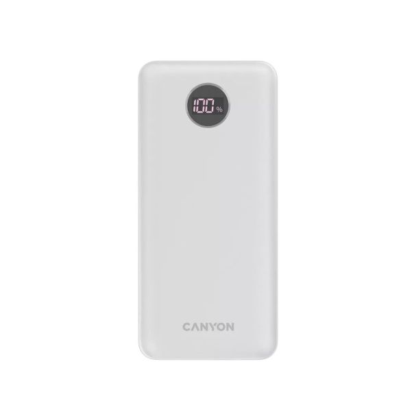 CANYON Power bank PB-2002 20000mAh, bela - CNE-CPB2002W