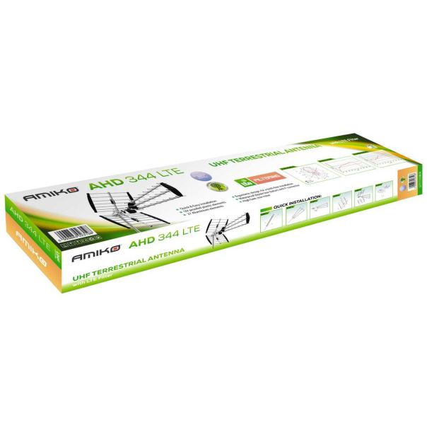 AMIKO Antena Triplex Loga, 27 elementa,Alu, 15.5db, LTE filter - AHD 344 LTE - 8459