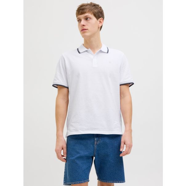 JJ REBEL MUŠKA POLO MAJICA ZELL BELA M - EP3067133