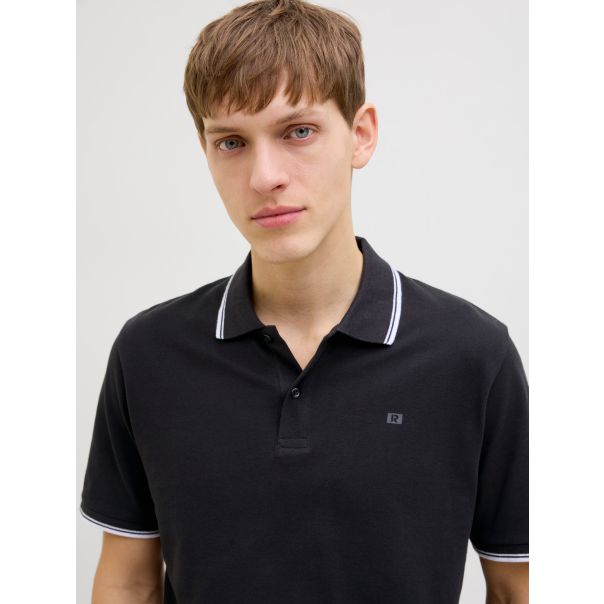 JJ REBEL MUŠKA POLO MAJICA ZELL CRNA M - EP3067118