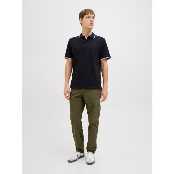 JJ REBEL MUŠKA POLO MAJICA ZELL CRNA L - EP3067121