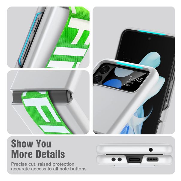 Futrola Ring Wrap za Samsung F721B Galaxy Z Flip 4 5G, bela - F104906