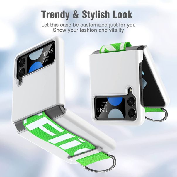 Futrola Ring Wrap za Samsung F721B Galaxy Z Flip 4 5G, bela - F104906