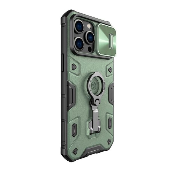 NILLKIN Maska Cam Shield Armor Pro za iPhone 14 Pro Max, zelena - F105472