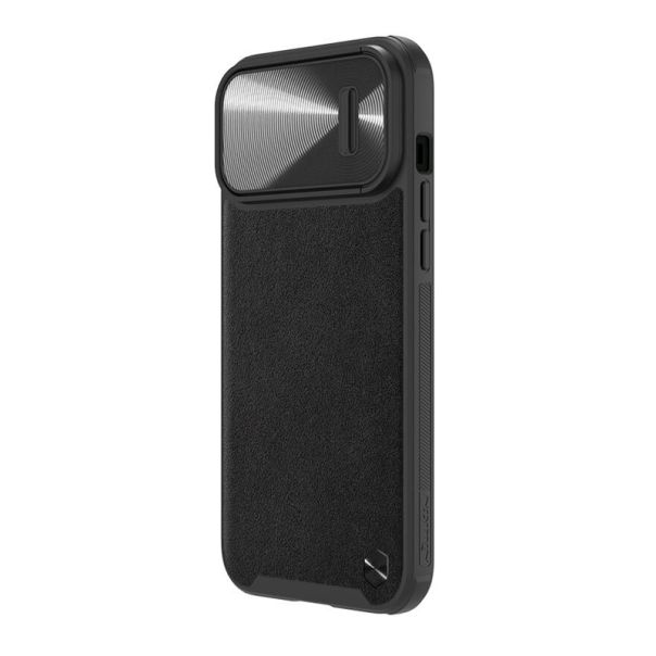 NILLKIN Maska Cam Shield Leather S za iPhone 14 Pro Max, crna - F105493