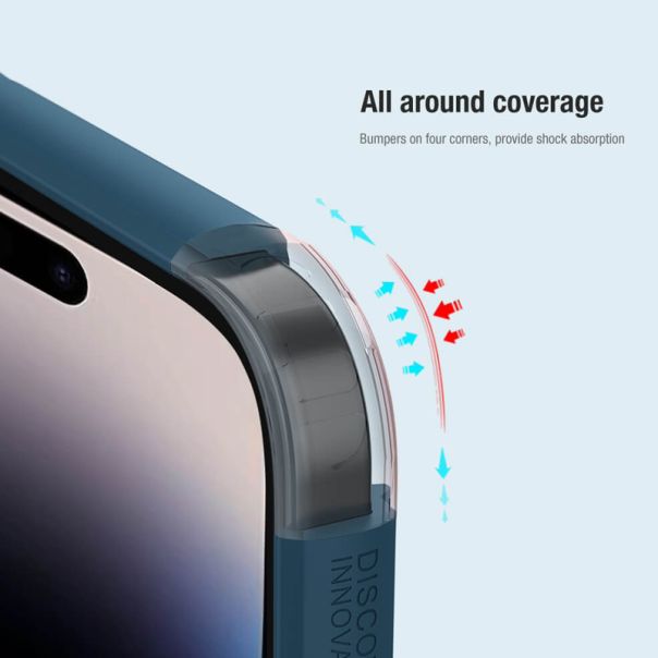 NILLKIN Maska Super Frost Pro za iPhone 14 Pro Max, plava - F105557