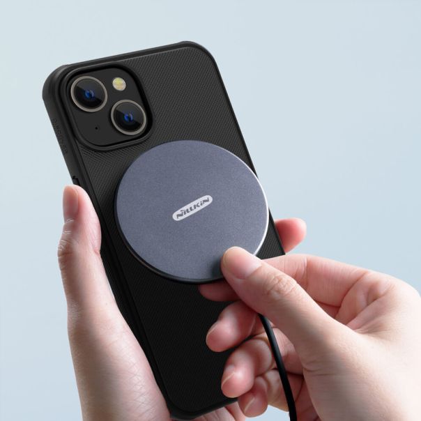 NILLKIN Maska Super Frost Pro Magnetic za iPhone 14, crna - F105559