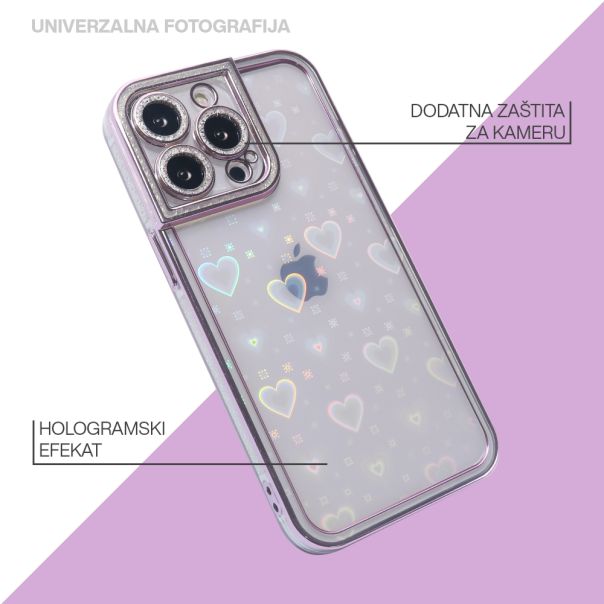 Futrola Heart za iPhone 14 Pro Max, srebrna - F106483