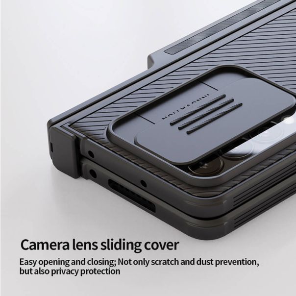 NILLKIN Maska Cam Shield Pro sa postoljem za Samsung F936B Galaxy Z Fold 4 5G, crna - F107349