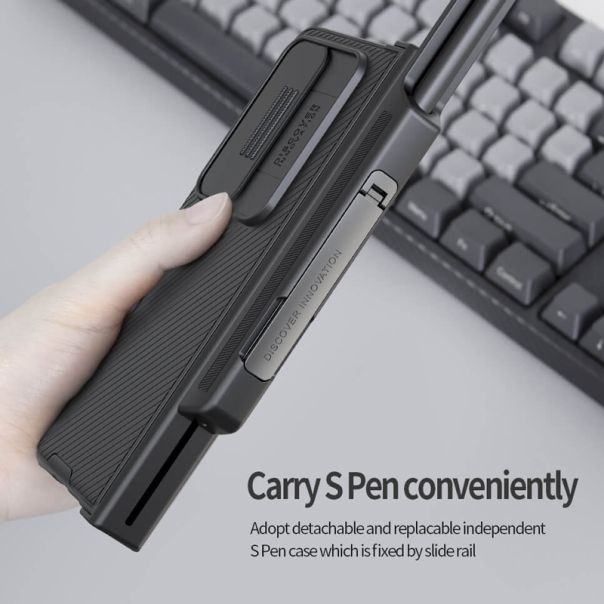 NILLKIN Maska Cam Shield Pro sa postoljem za Samsung F936B Galaxy Z Fold 4 5G, crna - F107349